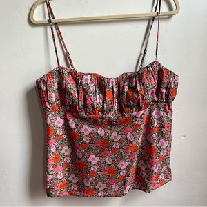 J. Crew Liberty Pink Floral Strappy Tank NWT